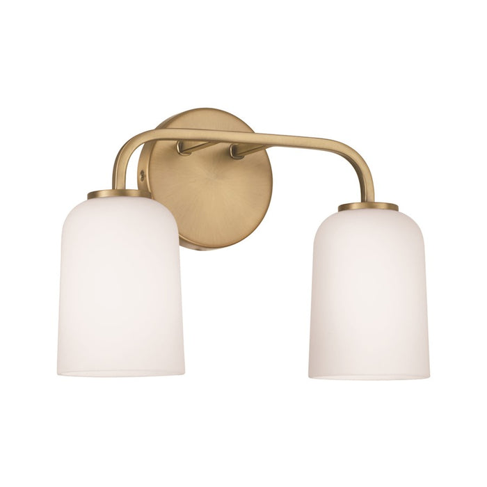 HomePlace Lighting Lawson 2 Light Vanity, Brass/Soft White - 148821AD-542