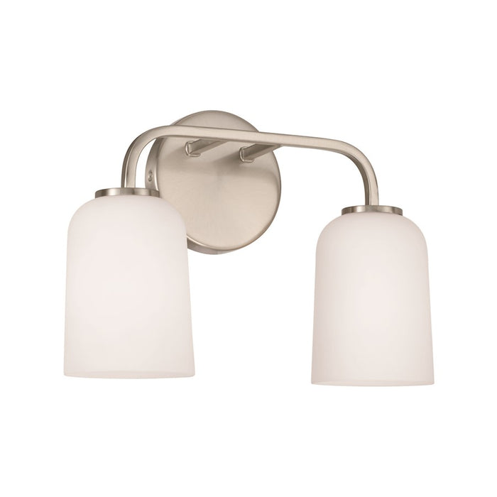 HomePlace Lighting Lawson 2 Light Vanity, Nickel/Soft White - 148821BN-542