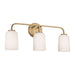 HomePlace Lighting Lawson 3 Light Vanity, Brass/Soft White - 148831AD-542