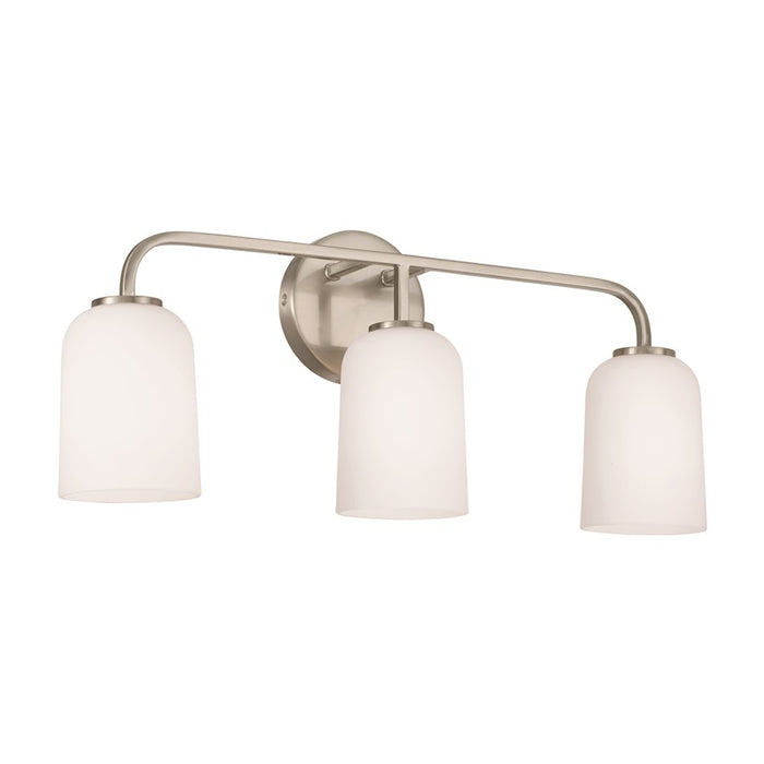 HomePlace Lighting Lawson 3 Light Vanity, Nickel/Soft White - 148831BN-542