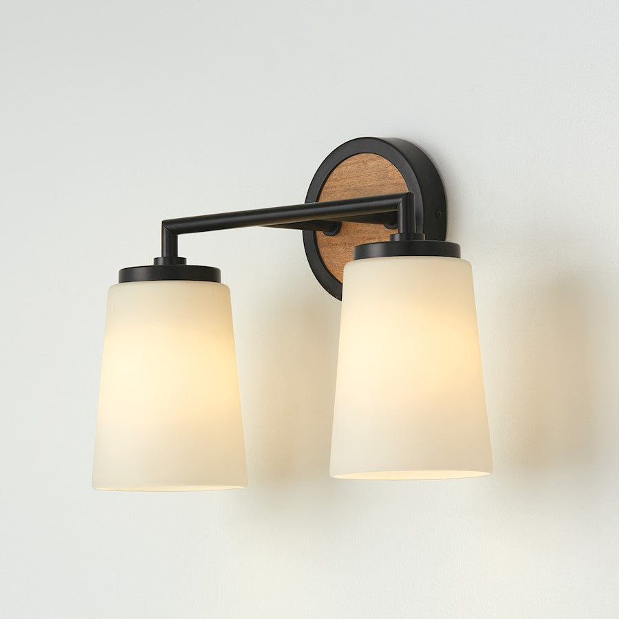 2 Bathroom Vanity Light, Wood