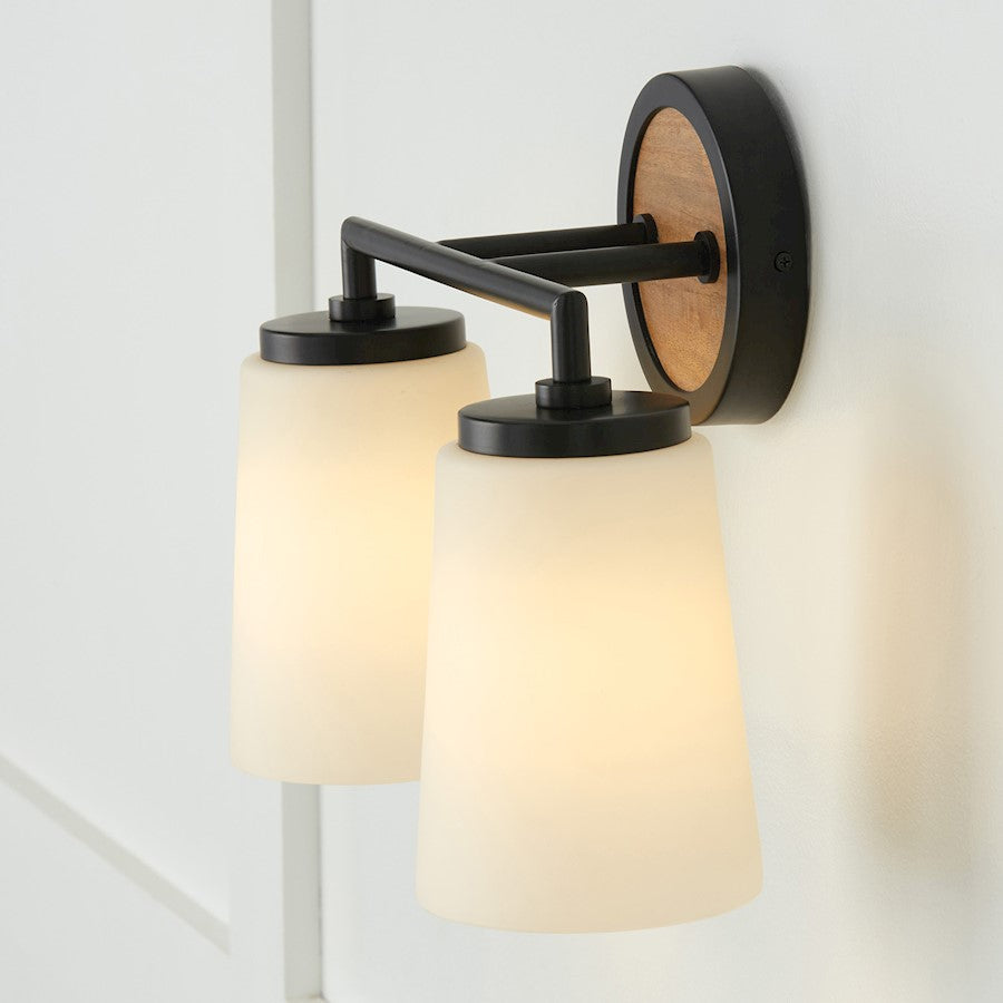 2 Bathroom Vanity Light, Wood