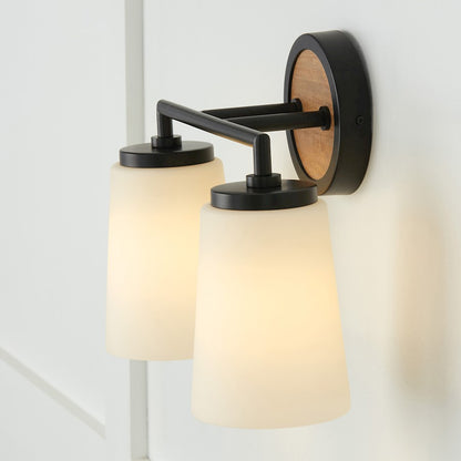 2 Bathroom Vanity Light, Wood