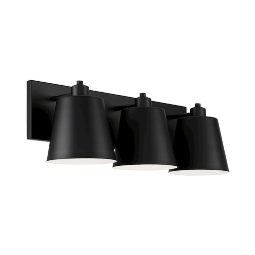 Capital Lighting Alden 3 Light Vanity, Black/White Interior - 151331MB