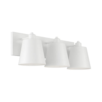 Capital Lighting Alden 3 Light Vanity, White/White - 151331WE