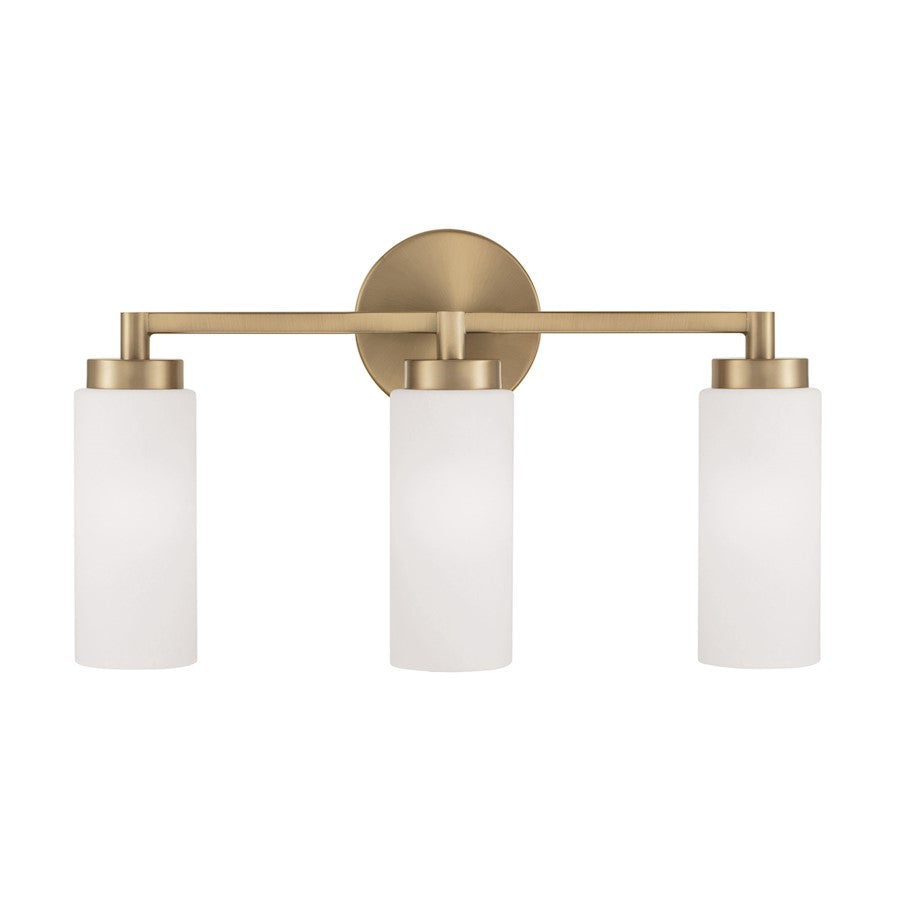 3 Light Bathroom Vanity Light, Brass