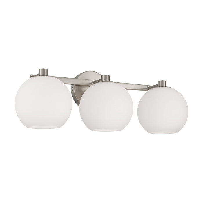 HomePlace Lighting Ansley 3 Light Vanity, Nickel/Soft White - 152131BN-548