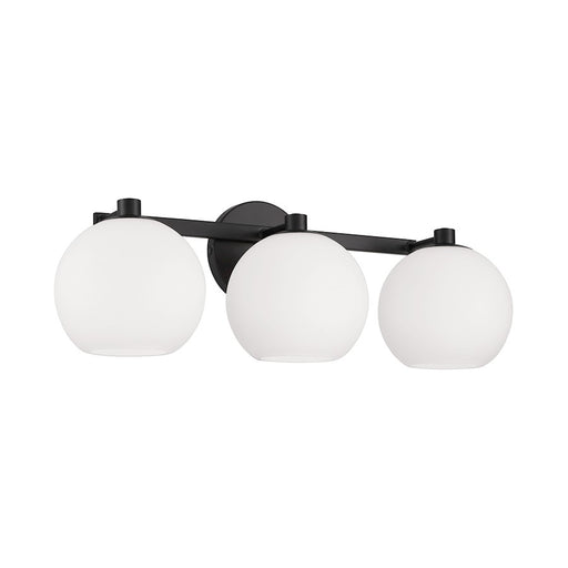 HomePlace Lighting Ansley 3 Light Vanity, Black/Soft White - 152131MB-548