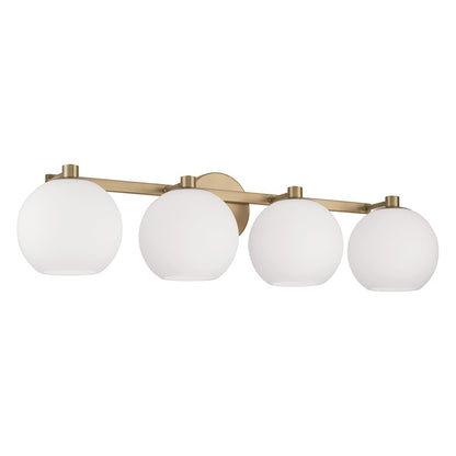 HomePlace Lighting Ansley 4 Light Vanity, Brass/Soft White - 152141AD-548