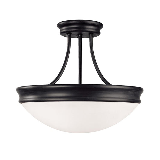 Capital Lighting 3 Light Semi-Flush, Matte Black