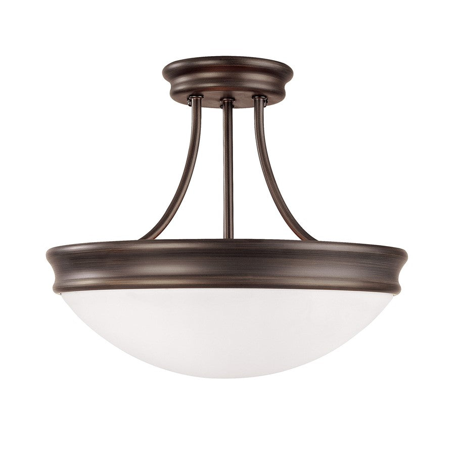 Capital Lighting 3 Light Transitional Semi-Flush Fixture