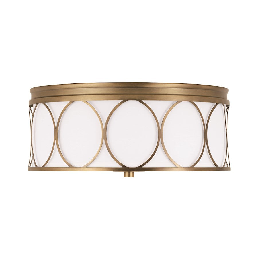 Capital Lighting Rylann 3 Light Flush Mount, Brass - 225131AD-683