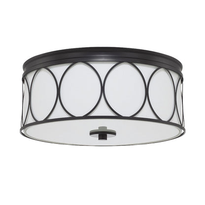 Capital Lighting Rylann 3 Light Flush Mount, Matte Black - 225131MB-683