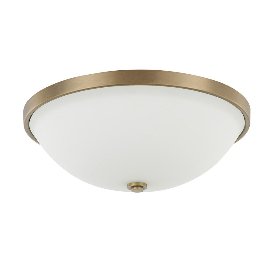 Capital Lighting 3 Light Flush Mount, Aged Brass - 2325AD-SW