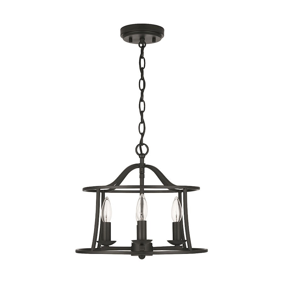 Capital Lighting Cameron 4-Light Semi-Flush, Matte Black - 239541MB