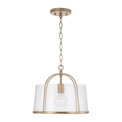 Capital Lighting Madison 1 Light Semi Flush, Clear Seeded