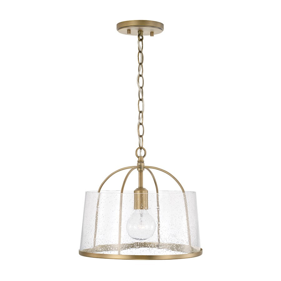 Capital Lighting Madison 1 Light Semi Flush, Clear Seeded