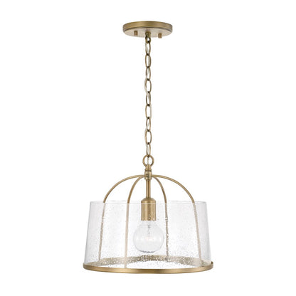 Capital Lighting Madison 1 Light Semi Flush, Clear Seeded