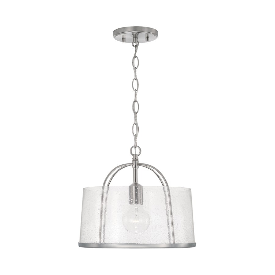 Capital Lighting Madison 1 Light Semi Flush, Clear Seeded