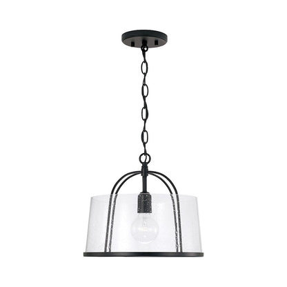 Capital Lighting Madison 1 Light Semi Flush, Clear Seeded