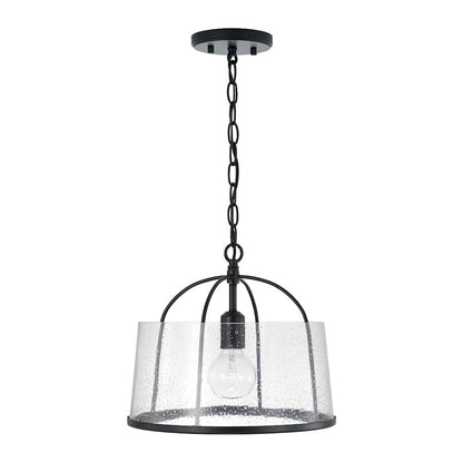 Capital Lighting Madison 1 Light Semi Flush, Clear Seeded