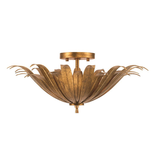 Capital Lighting Eden 3 Light Semi Flush Mount, Gold - 249531AG