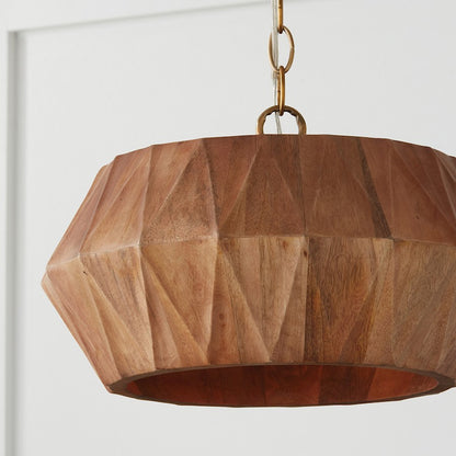 Capital Lighting Nadeau 1 Semi Flush Mount, Wood/Patinaed Brass