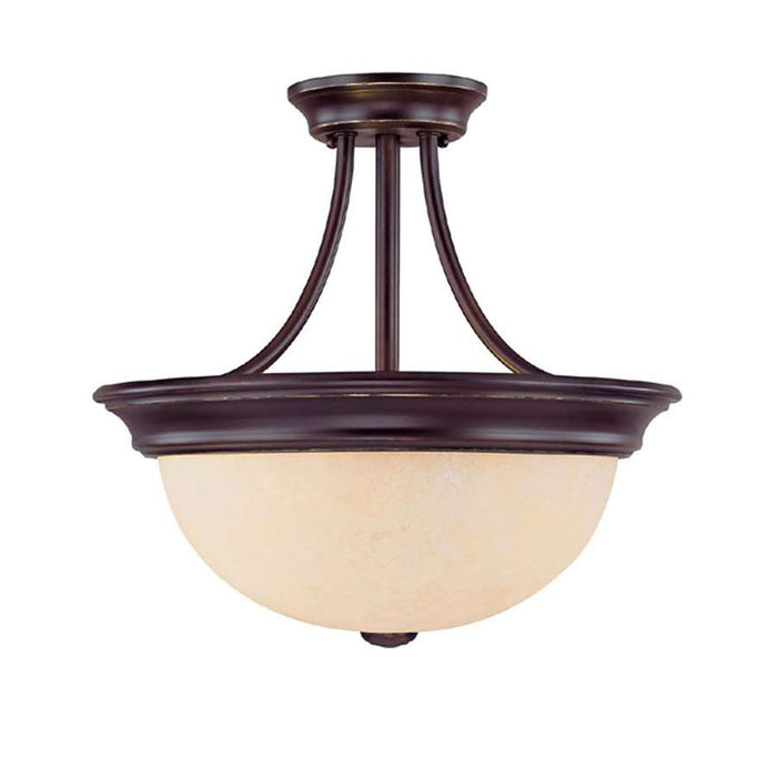 Capital Lighting 2 Light Semi-Flush Fixture, Mediterranean Bronze