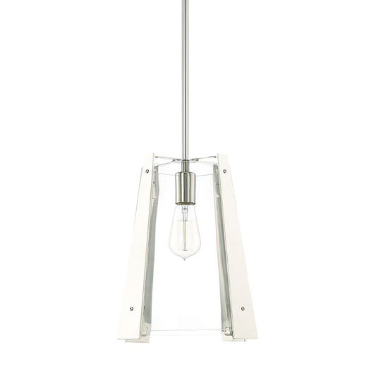 Capital Lighting 1 Light Pendant, Polished Nickel/Clear Glass - 319912PN