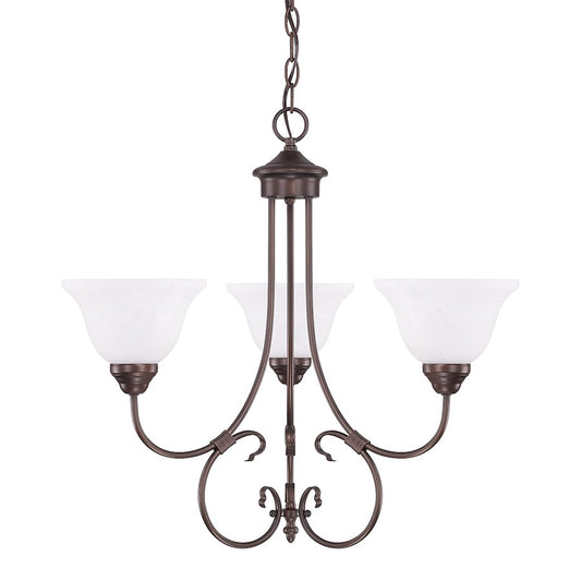 HomePlace by Capital Lighting Hometown 3-LT 23" Chandelier, Bronze - 3223BZ-220