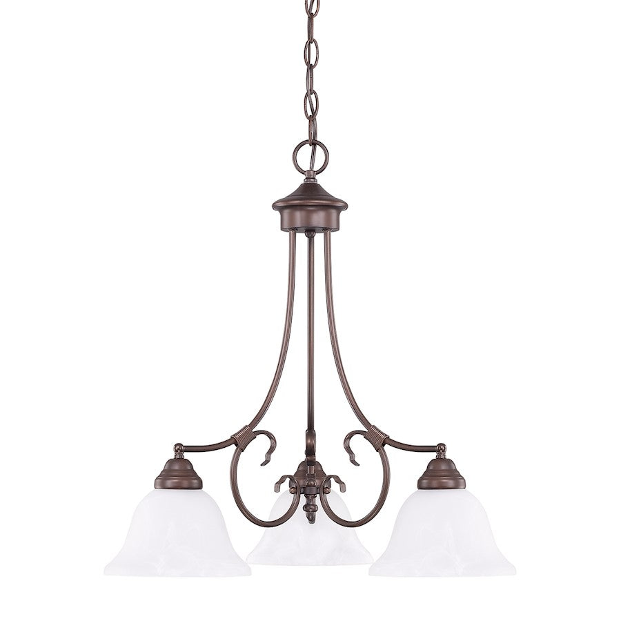 HomePlace by Capital Lighting Hometown 3 Light Chandelier, Bronze - 3224BZ-220