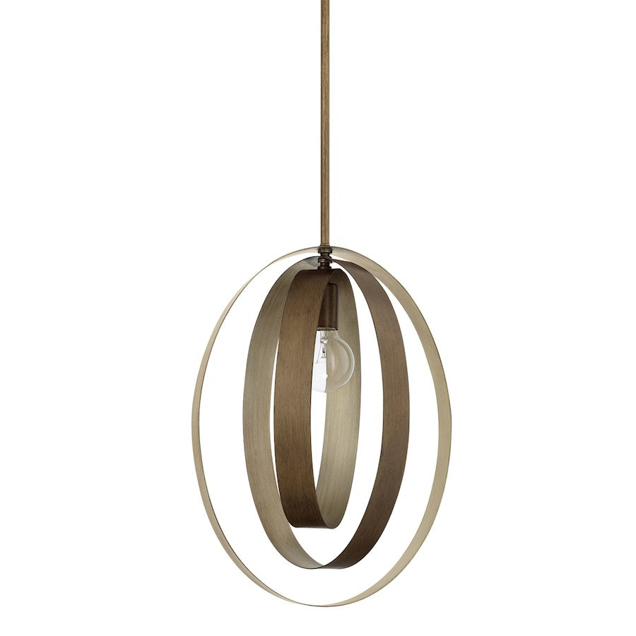 Capital Lighting Dahlia 1 Light Pendant, Silver and Bronze - 324911SZ