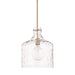 HomePlace by Capital Lighting 1 Light Pendant, Aged Brass - 325717AD