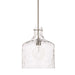 HomePlace by Capital Lighting 1 Light Pendant, Brushed Nickel - 325717BN