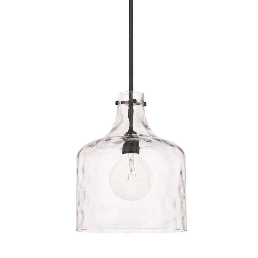 HomePlace by Capital Lighting 1 Light Pendant, Matte Black - 325717MB