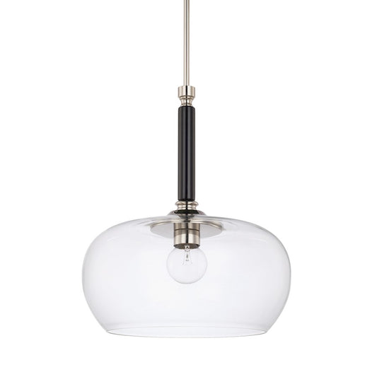 Capital Lighting 1 Light Globe Pendant, Black Tie - 325811BT-438