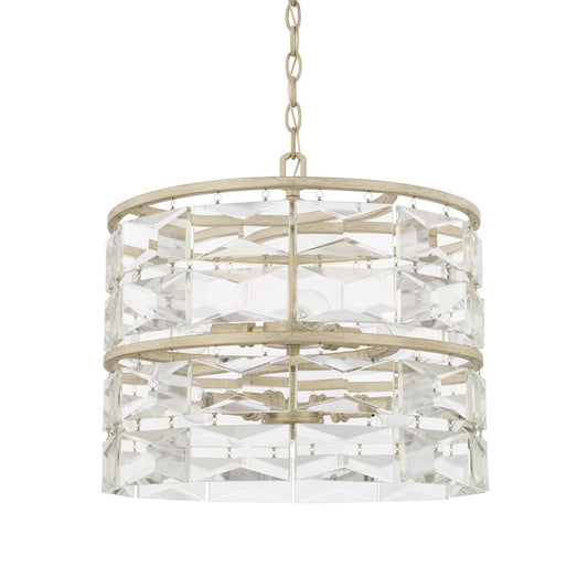 Capital Lighting Serena 6 Light Pendant, Winter White - 327861WW