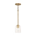 Capital Lighting Greyson 1-Light Pendant, Aged Brass/Clear Seeded - 328511AD-449