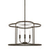 HomePlace by Capital Lighting Collier 4 Light Pendant, Urban Brown - 328941UB