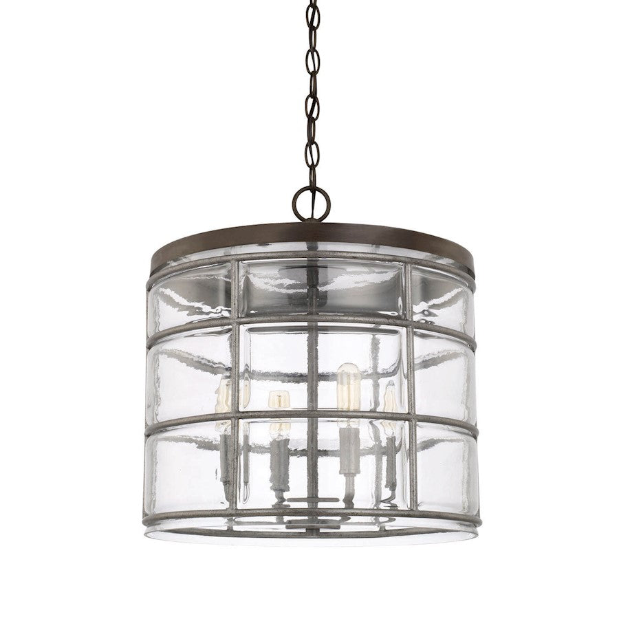 Capital Lighting Colby 4 Light Pendant, Urban Grey - 329441UG