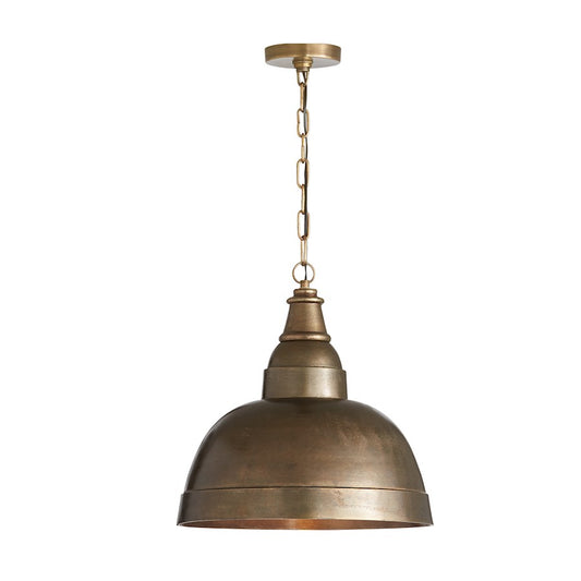 1 Light 17" Pendant, Oxidized Brass