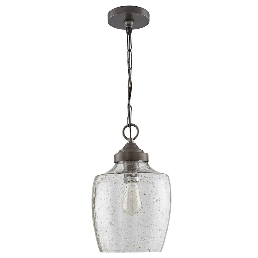 Austin Allen & Co Stoney 1 Light Pendant, Pewter/Clear Stone Seeded - 330414PW