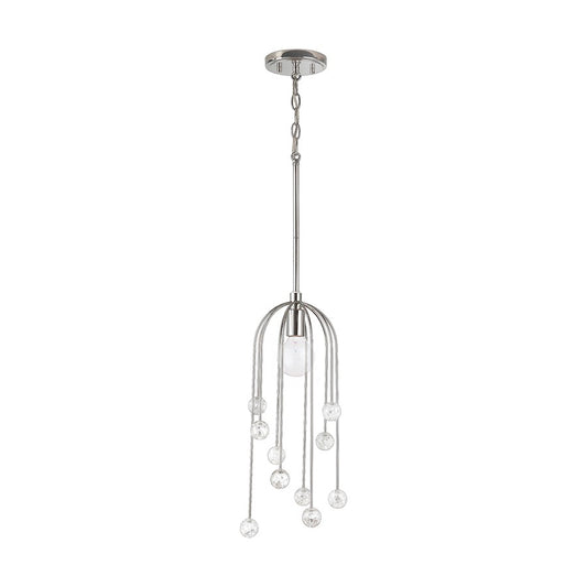 1 Light Pendant, Polished Nickel