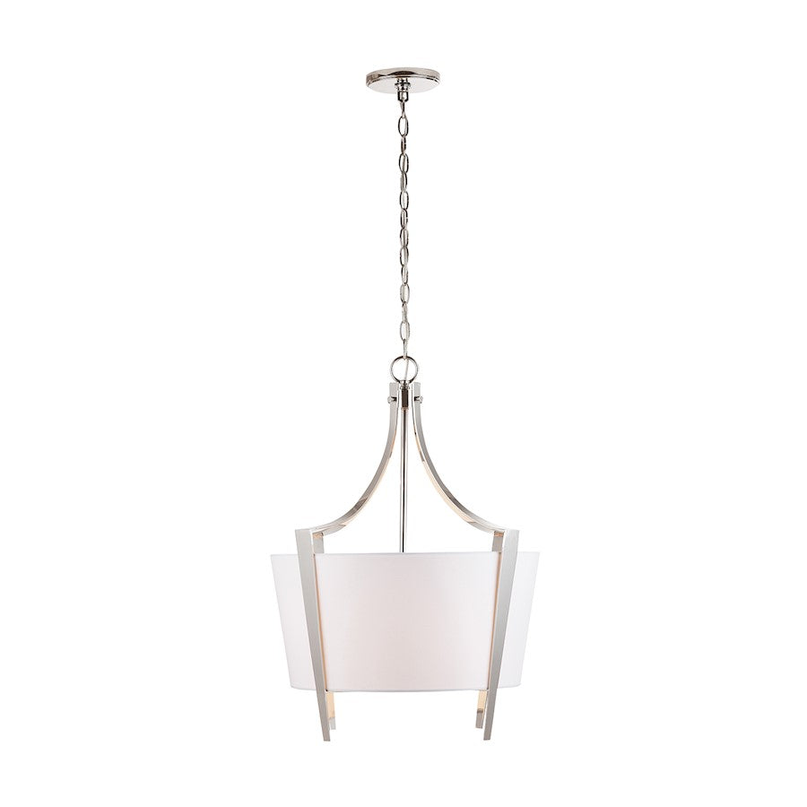 1 Light Pendant, Polished Nickel