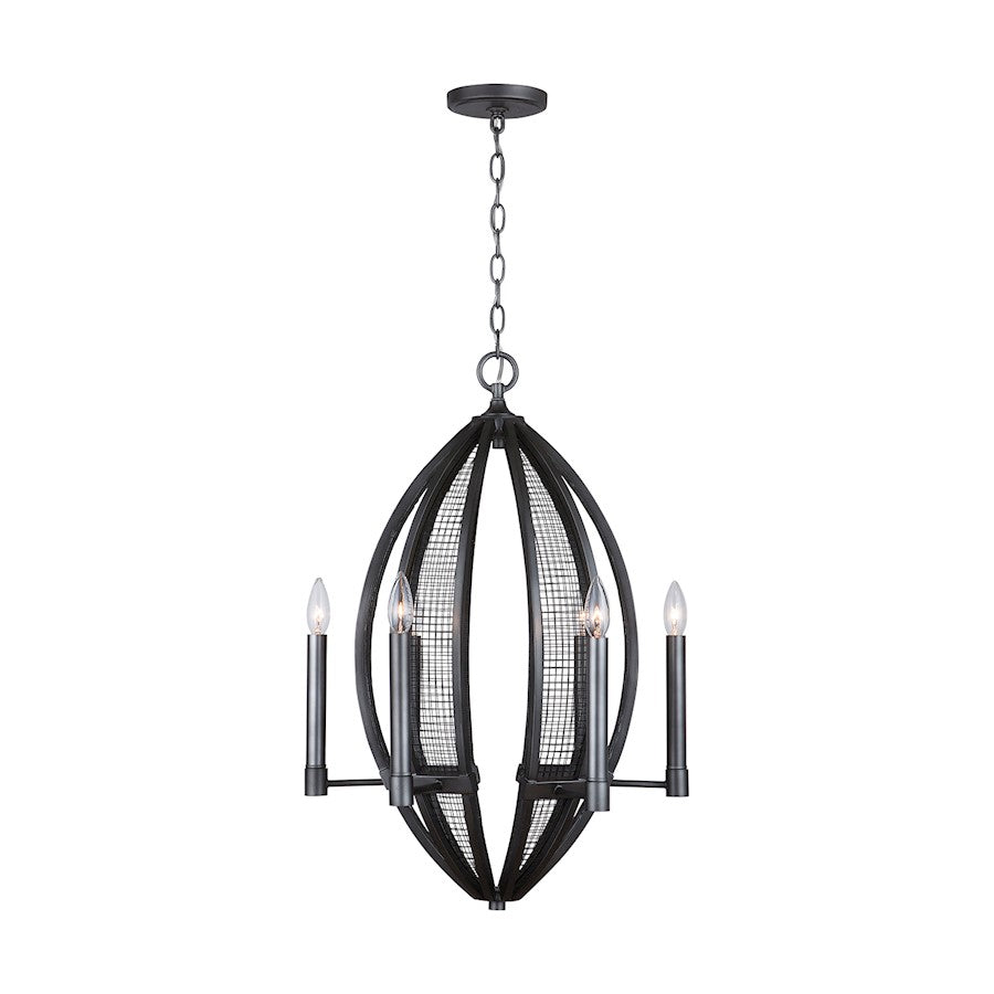 6 Light Pendant, Midnight Grey