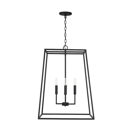 Capital Lighting Clint 4 Light Pendant, Black Iron - 337341BI