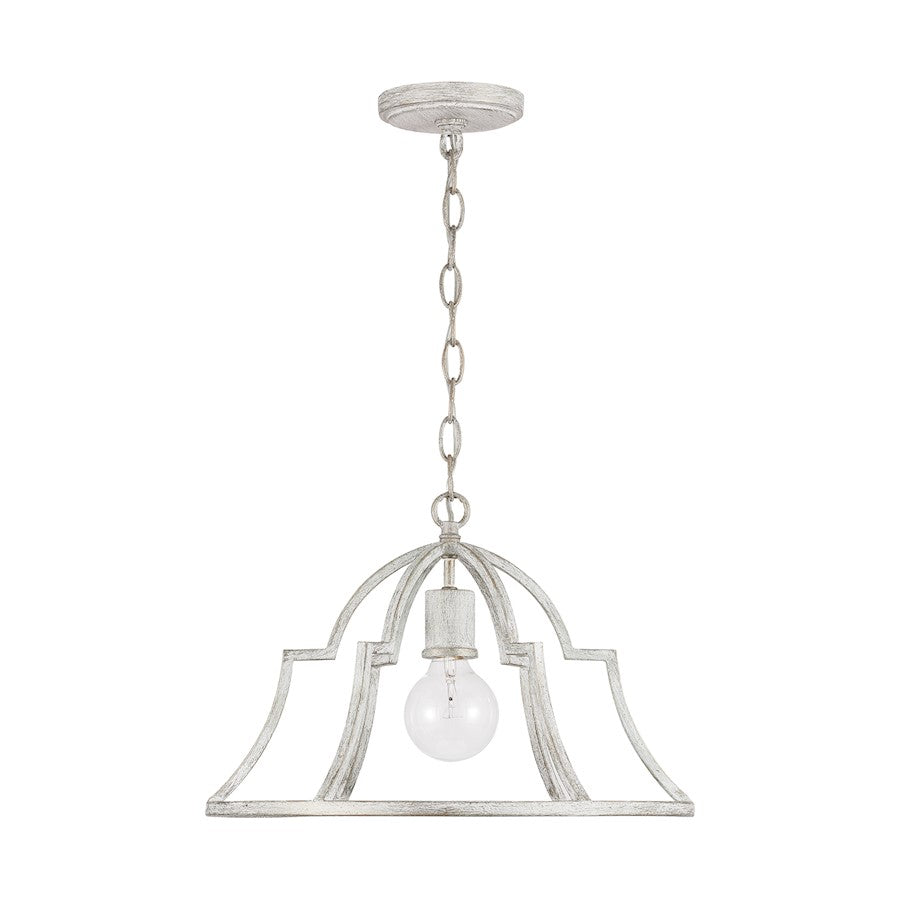 Capital Lighting Demi 1-Light Pendant, Winter White - 338511WW