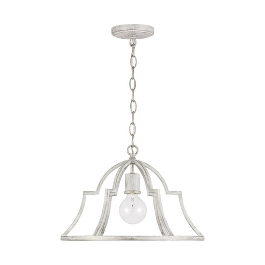 Capital Lighting Demi 1-Light Pendant, Winter White - 338511WW