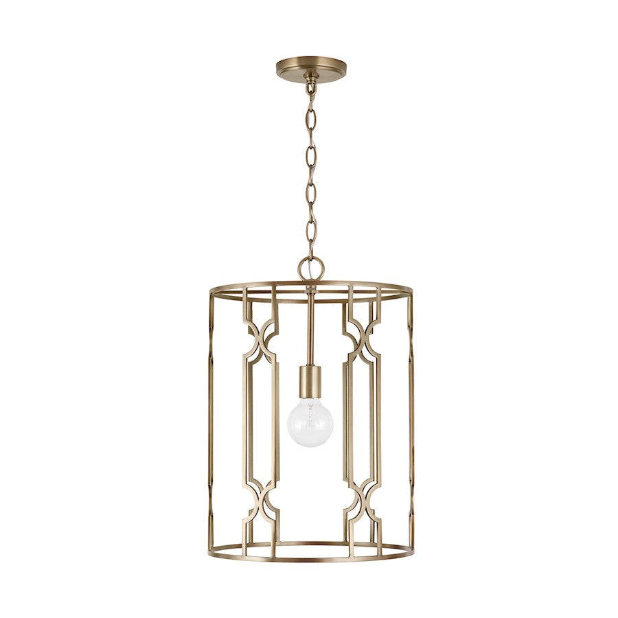 Capital Lighting Jordyn 1-Light Pendant, Aged Brass - 338911AD