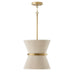 Capital Lighting Cecilia 1 Light Pendant, Natural Rope/Patinaed Brass - 341211NP